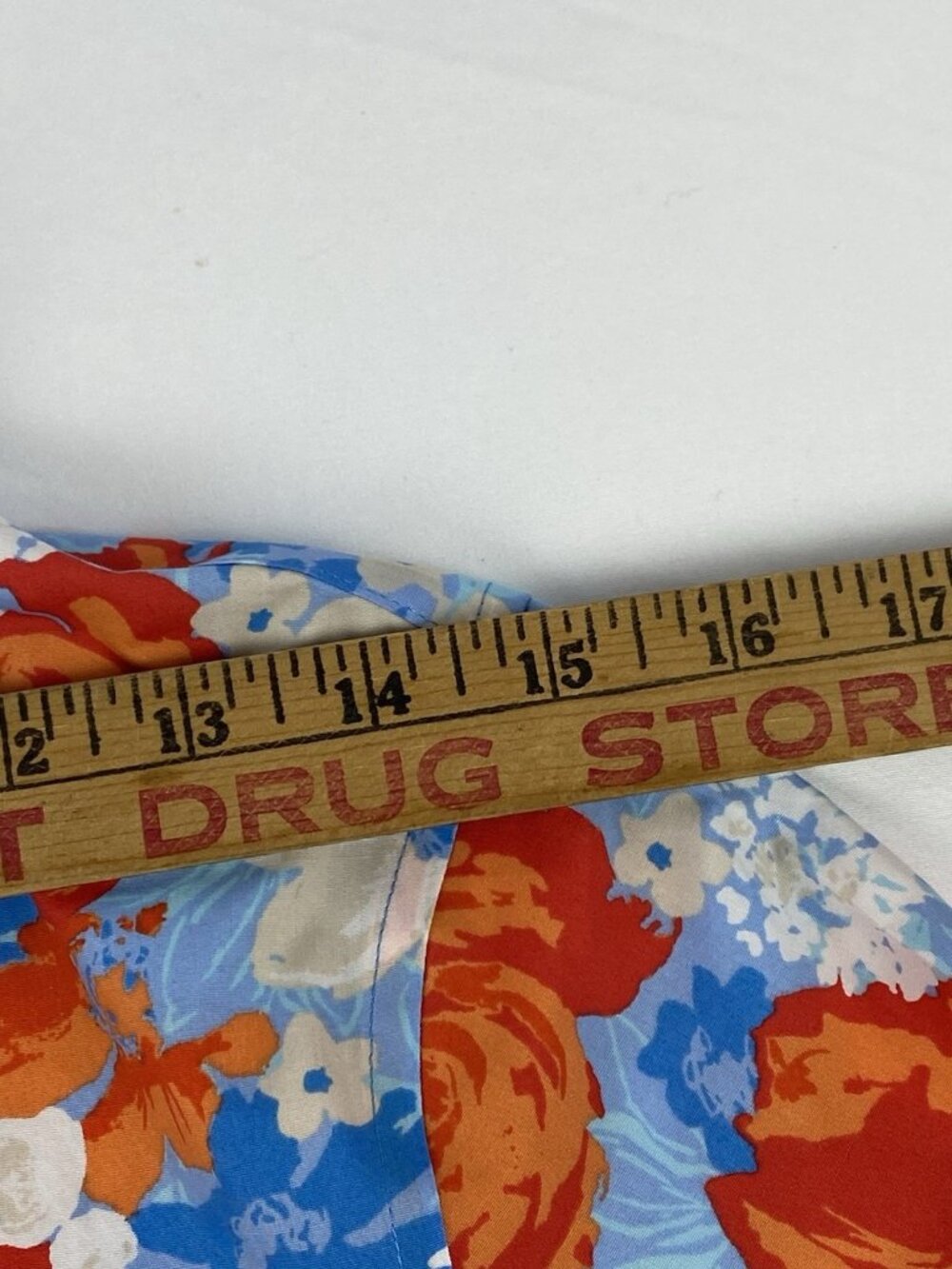 Lands End Size 2 No Iron Supima Cotton Blue Tangerine Zest Floral Button-Up Top - Picture 11 of 13